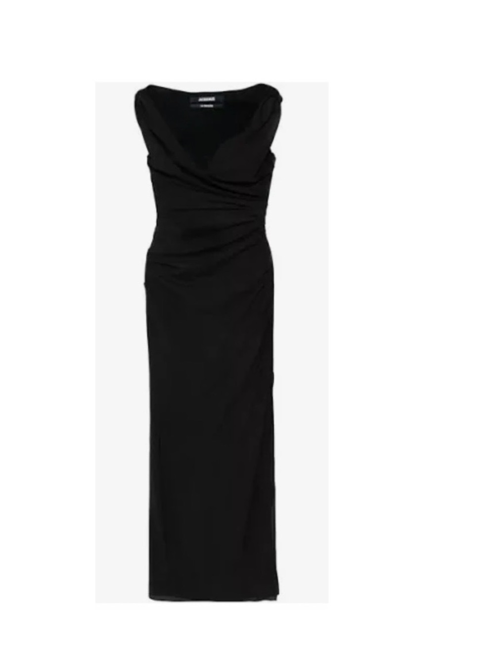 Jacquemus Black Draped Maxi Gown